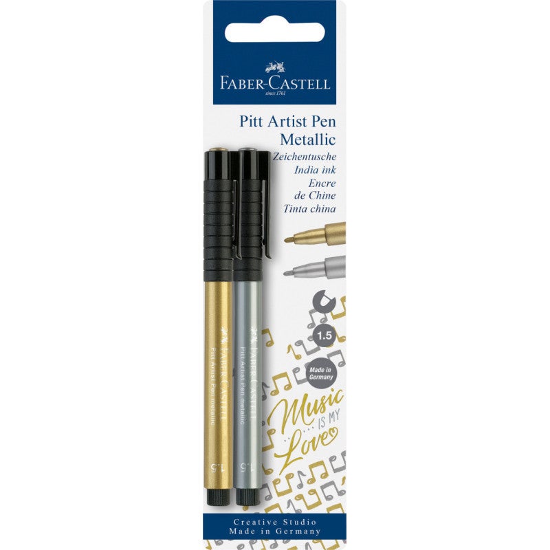 Feutres Argent Or Faber Castell Pitt Artist Pen Metallic Mm