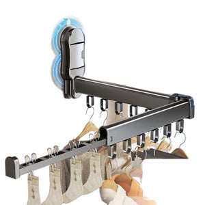 Rabattable IKEA Sèche-linge Mural Pliable - Étendoir à Linge En Acier Inoxydable Rétractable Pour Buanderie/salle De Bain Sechoir A Linge Pliable