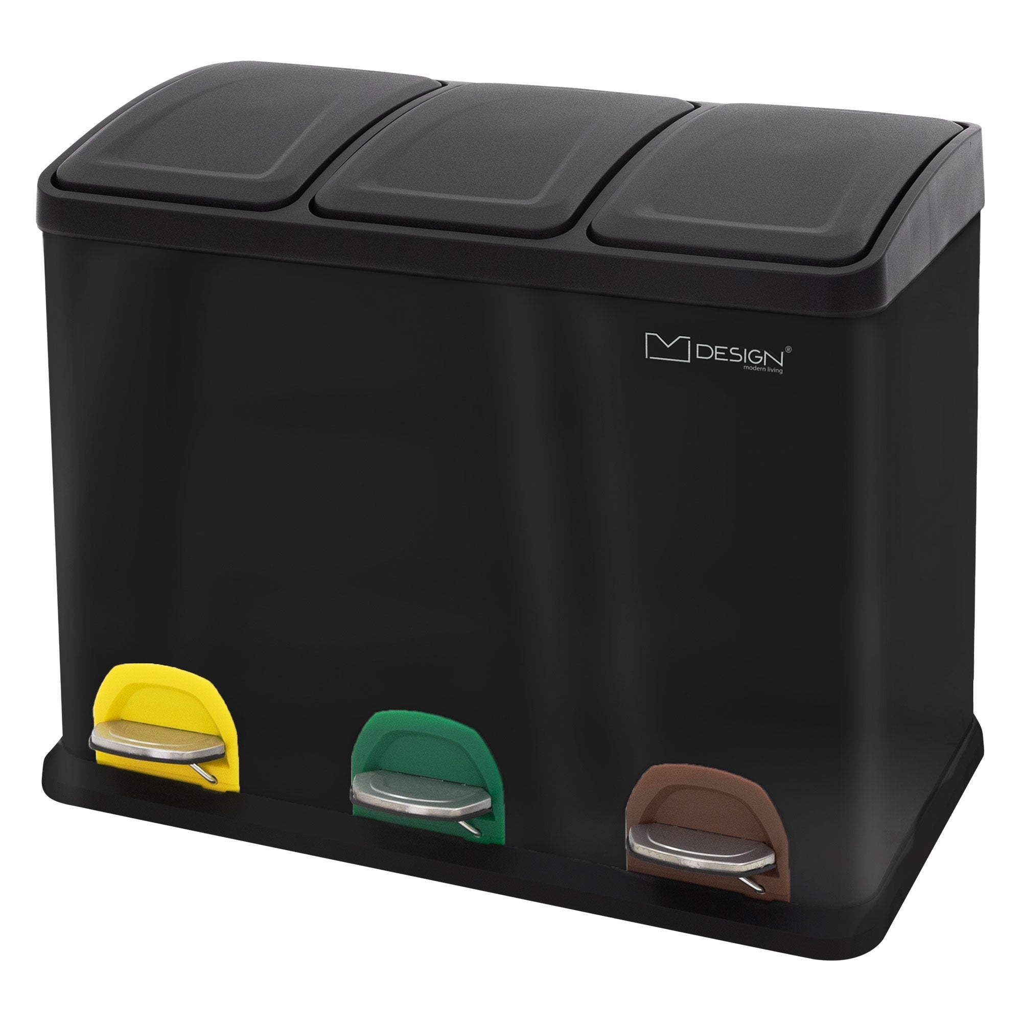 Pattumiera Differenziata Dediam XXL 60 Litri - Acciaio Inox Con 3 Secchi Estraibili - Foto 9