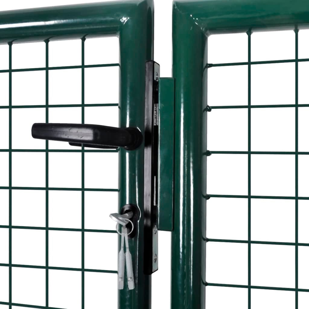 Portail de clôture Acier 306x150 Vert - 3