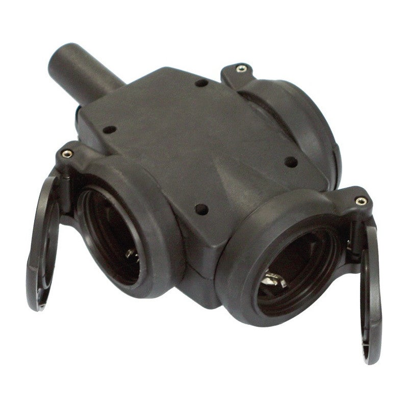 Złącze ochronne 10/16 A 230 V czarne IP44 VG WEINGÄRTNER