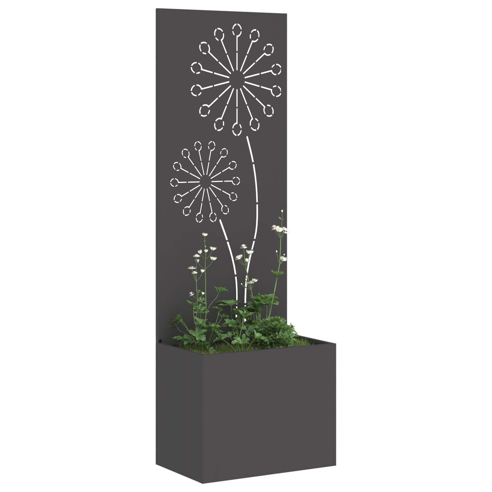Écran de confidentialité de jardin Fretwork Noir 50 x 150 cm vidaXL - 3