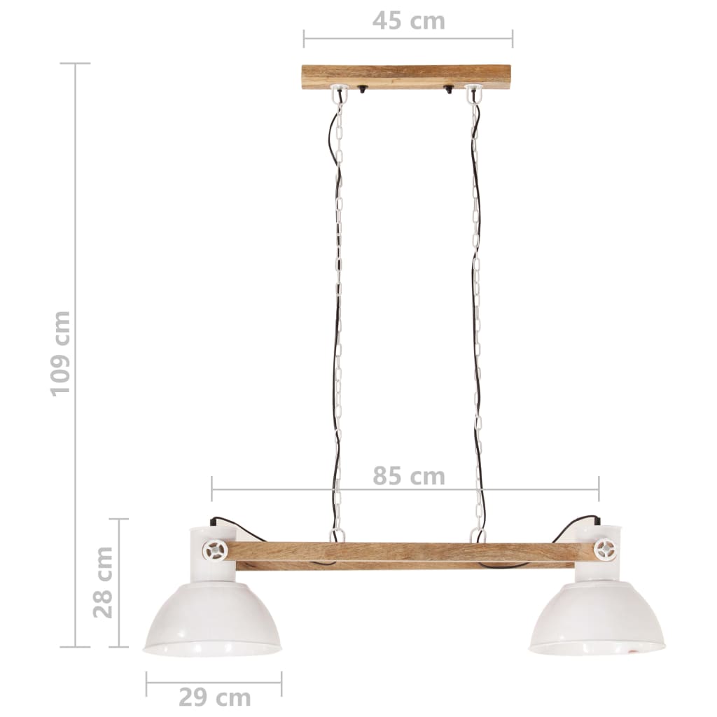 Lampe suspendue industrielle 25 W Blanc 109 cm E27 vidaXL - 3