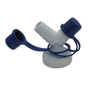 Vyanveo Doppia Adattatore a Y per Raccordo Tubo Scarico Lavatrice e Tubo Scarico Lavastoviglie con Uscita per Tubo 40 mm e Ingresso 18-23 mm con 2 Pezzi Fascette Metalliche 20-32 mm