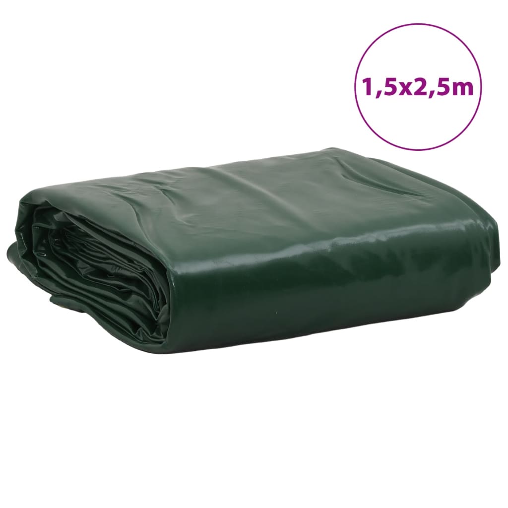 Lona protetora verde 1,5x2,5 m 650 g/m2 - COMFORTXL - 8