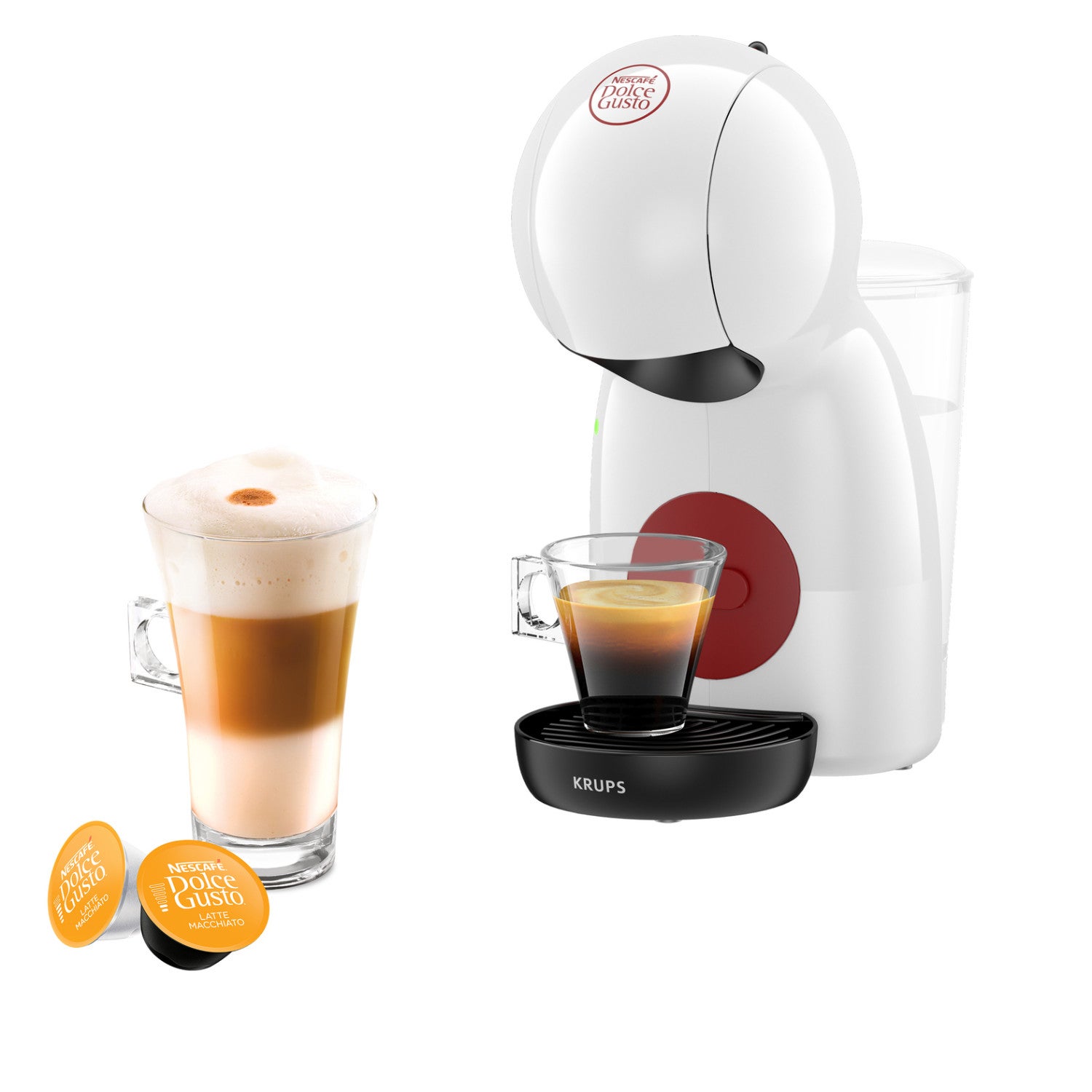 Cafetera de cápsulas Krups NESCAFÉ DOLCE GUSTO KP1A31 blanca con depósito de 0,8 L para café y bebidas calientes - Imagen 3