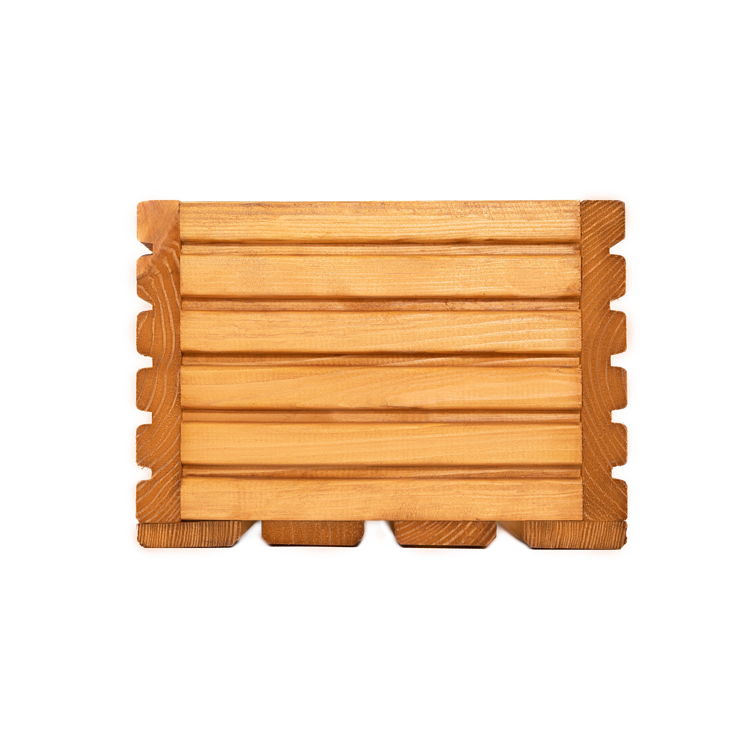 Boîte à fleurs en bois | Boîte à plantes | Pot de fleur 64 x 20 x 14,5 cm | Pot d'herbes | Pot avec insert en plastique | Imperméabilisé | Brun clair - 5