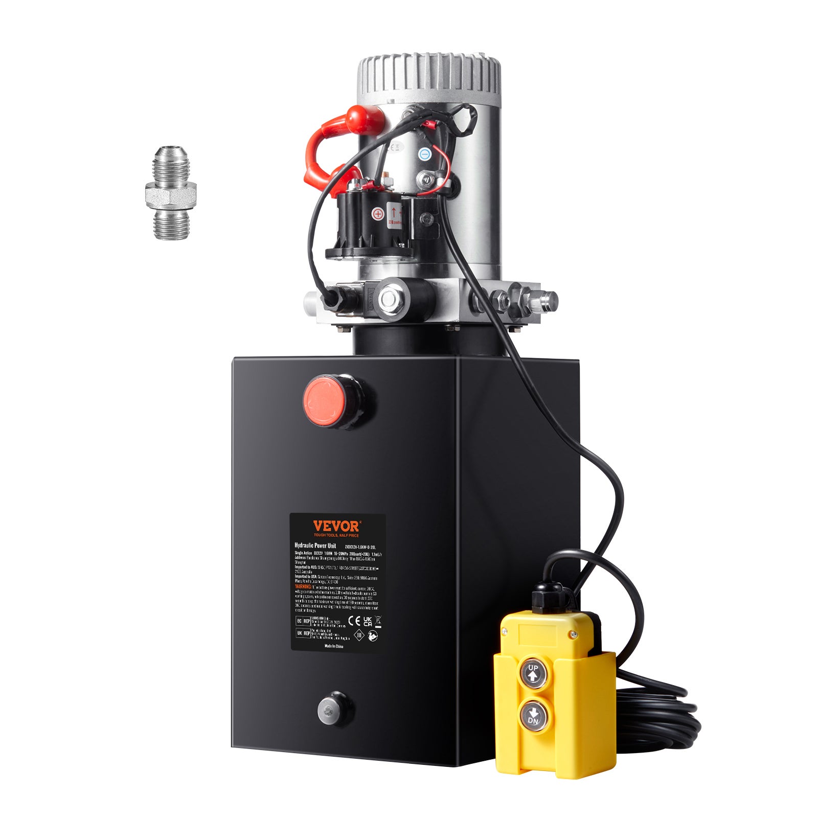 Pompa hydrauliczna Jednostka hydrauliczna 12 V Jednostka hydrauliczna 1600 W Pompa hydrauliczna jednostronnego działania Agregat hydrauliczny Zb VEVOR