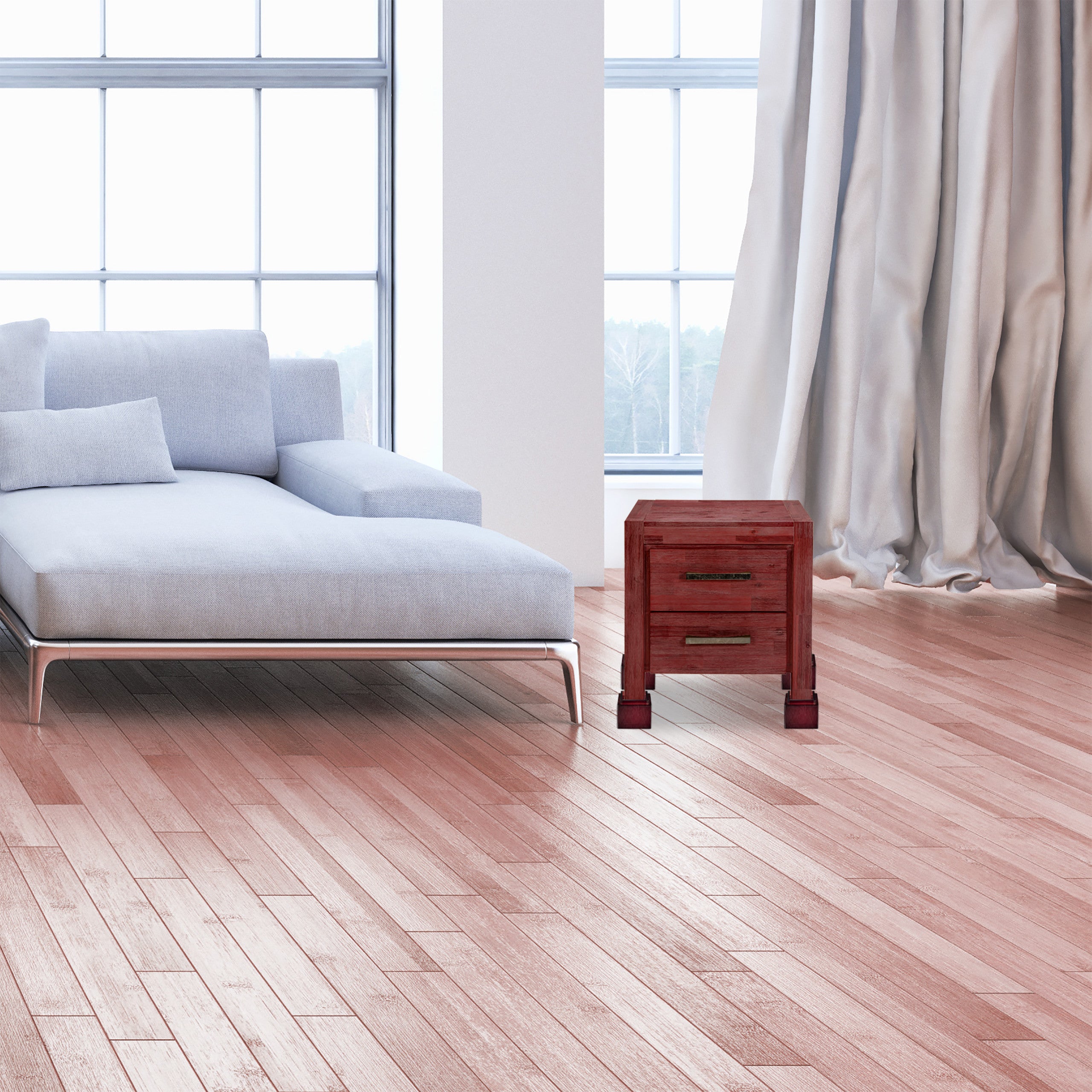 Rehausseurs de meuble en lot de 4, Élévateurs d’env. 8,5 cm, tables, autres meubles, 10x11,5x11,5 cm, naturel, Relaxdays - 3