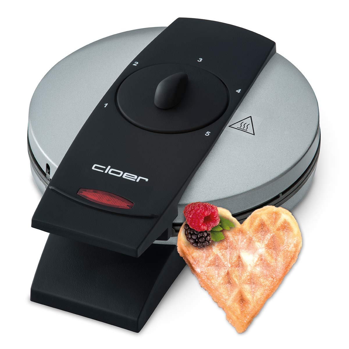 Piastra Per Waffle A Forma Di Cuore Cloer 120 - Cialde XXL, 1200W, Antiaderente E Facile Da Pulire