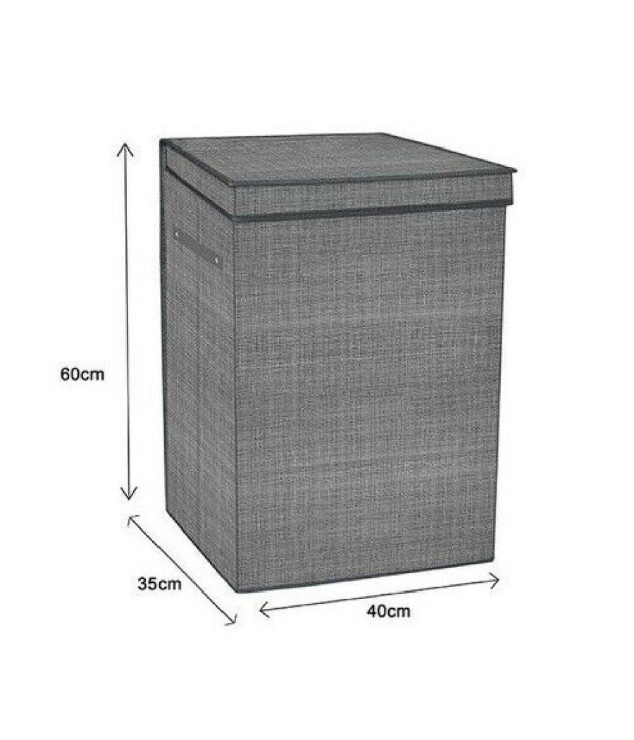 Trade Shop - Box Cesto Cesta Salvaspazio Portatutto Giocattoli Biancheria 40x35x60 Cm 79414 - - 2