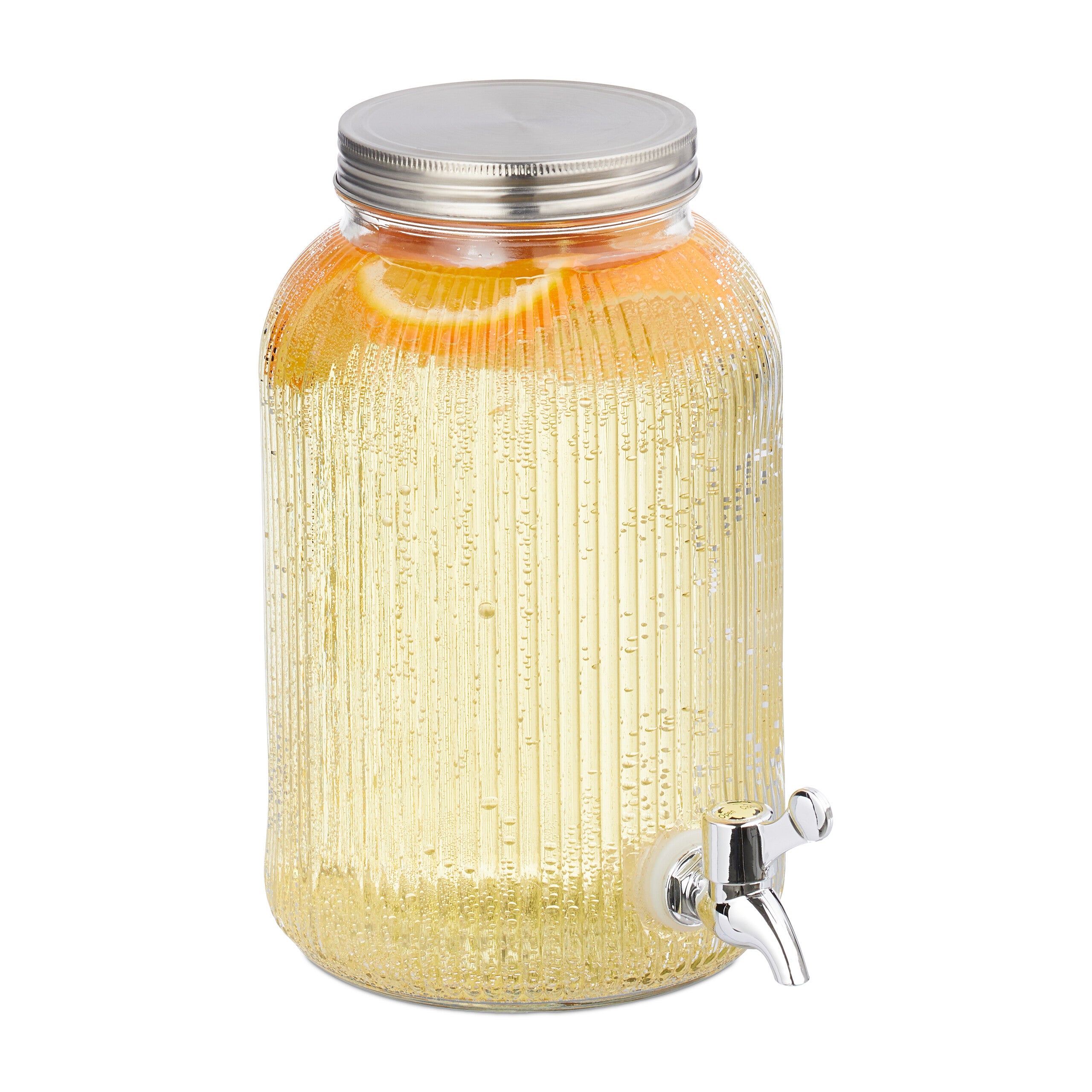 Relaxdays Set 2 Dispenser In Vetro Per Bevande Da 4L Con Rubinetto E Supporto - Vintage Per Feste E Casa - Foto 5