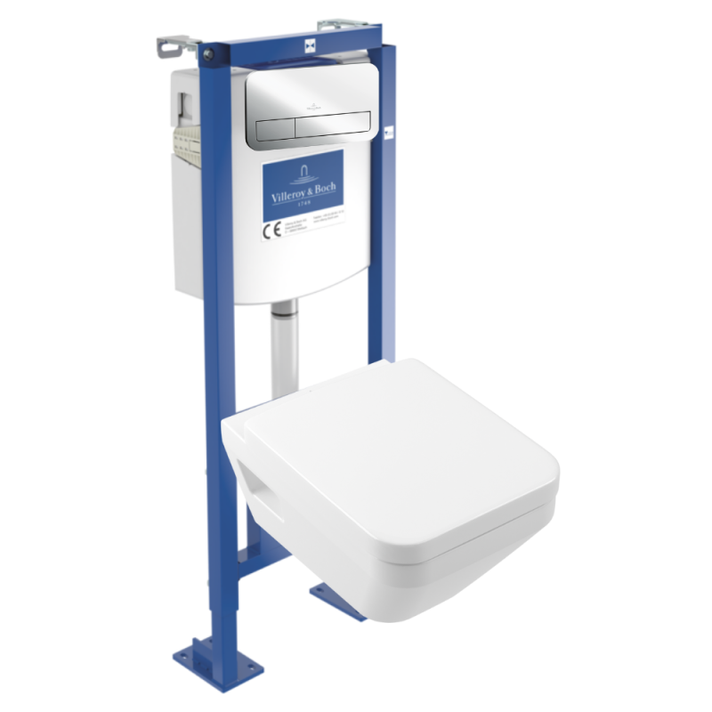 Pack WC suspendu sans bride Villeroy & Boch Architectura Twistflush [e³ ...