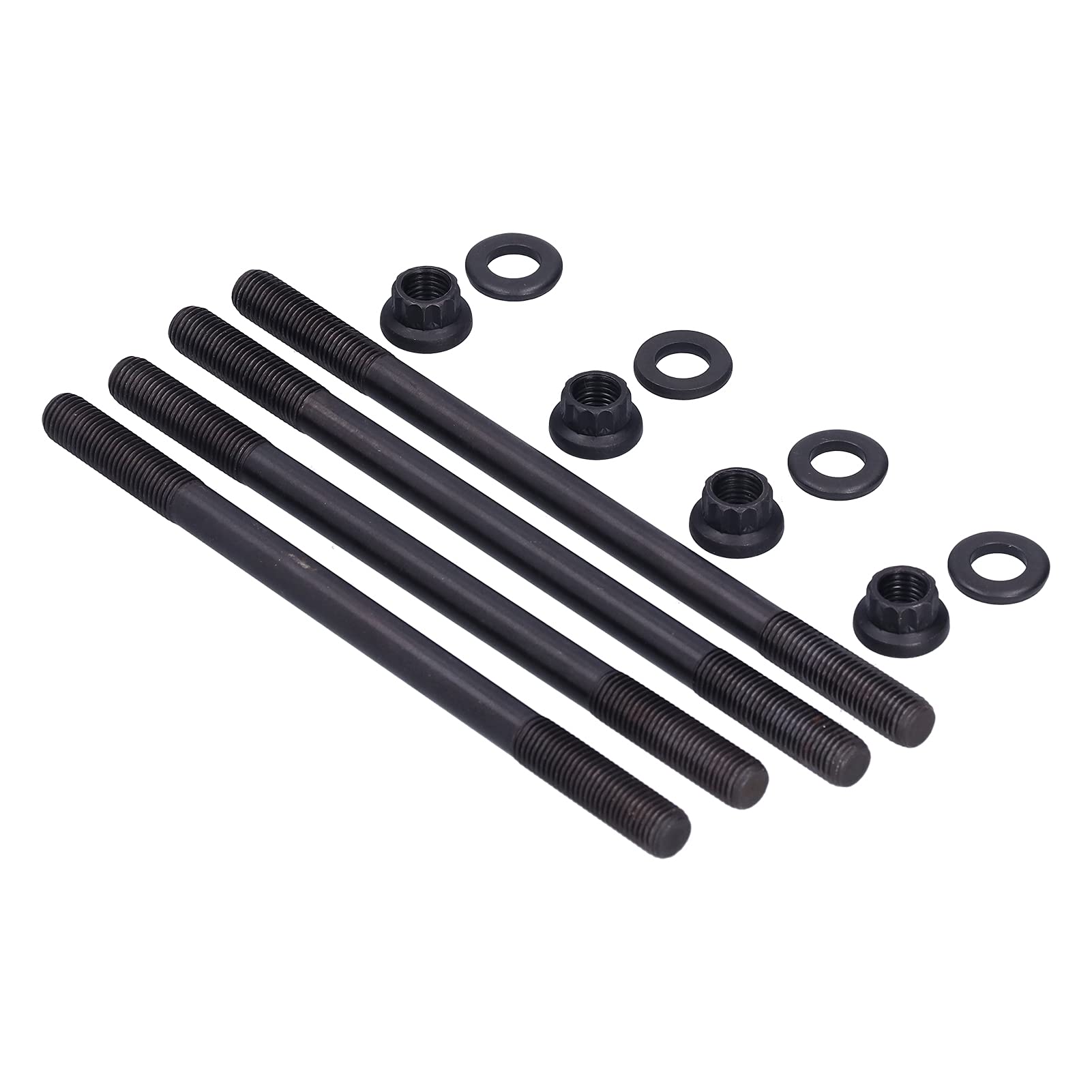 Kit Bulloni Collettore Scarico | Acciaio Inossidabile Nero - 10 Pezzi Per Auto E Moto