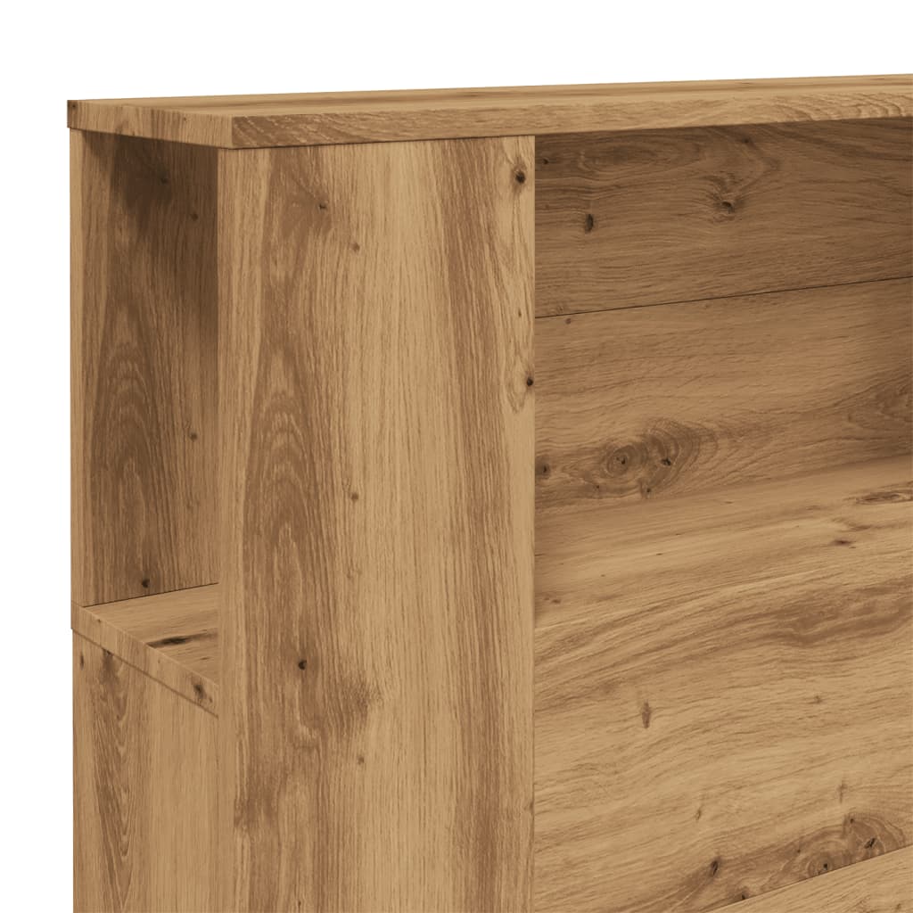 Armoire de tête de lit，Décoration murale chêne artisanal 200x18,5x102,5 cm CFW474151 - 7