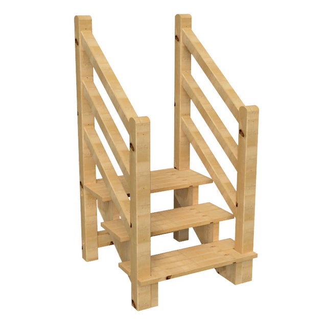 Scaletta In Legno Naturale 3 Gradini - Pieghevole, 38x58x64.5cm Aperta, Leggera E Pratica - Foto 10