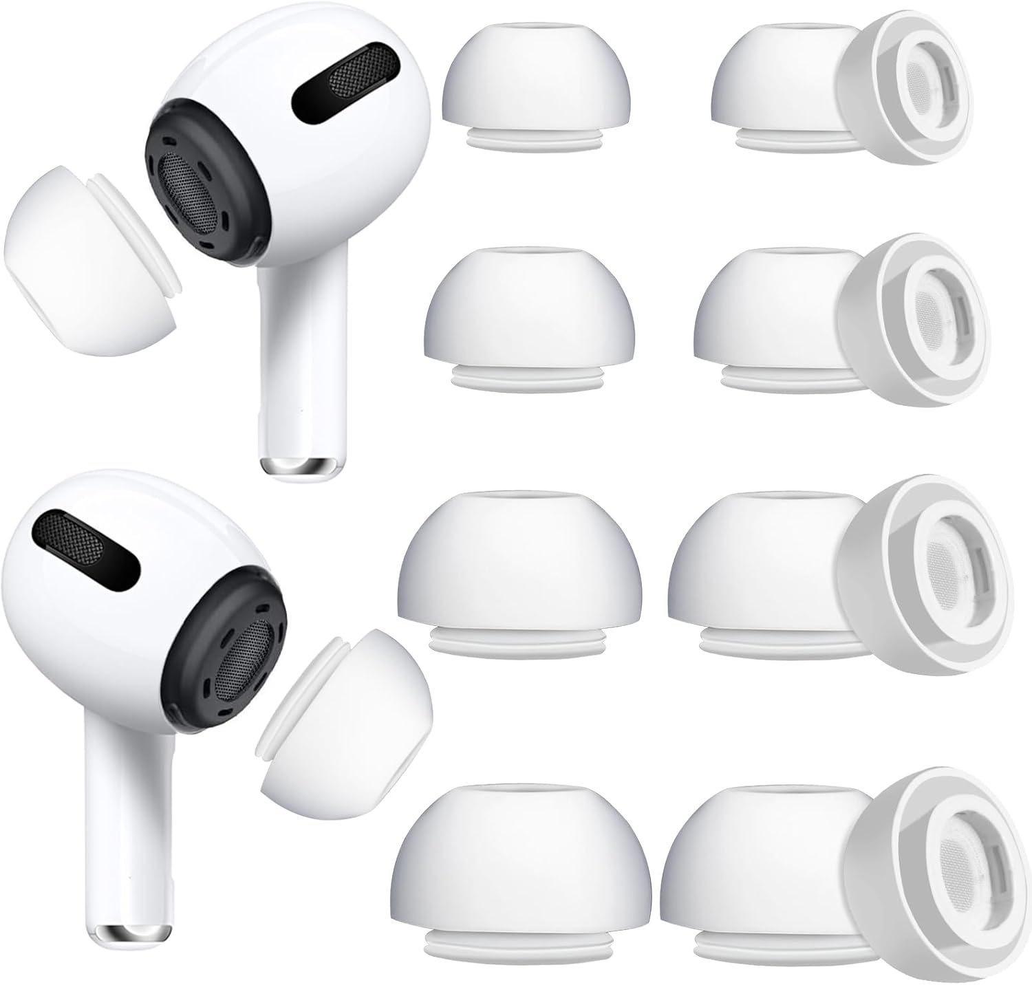 4 Paires D'embouts Pour AirPods Pro - Avec Trou De Réduction Du Bruit - Soodyoow