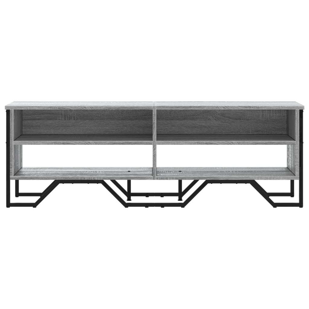 Meuble TV sonoma gris 122x34x41 cm bois d'ingénierie - 4