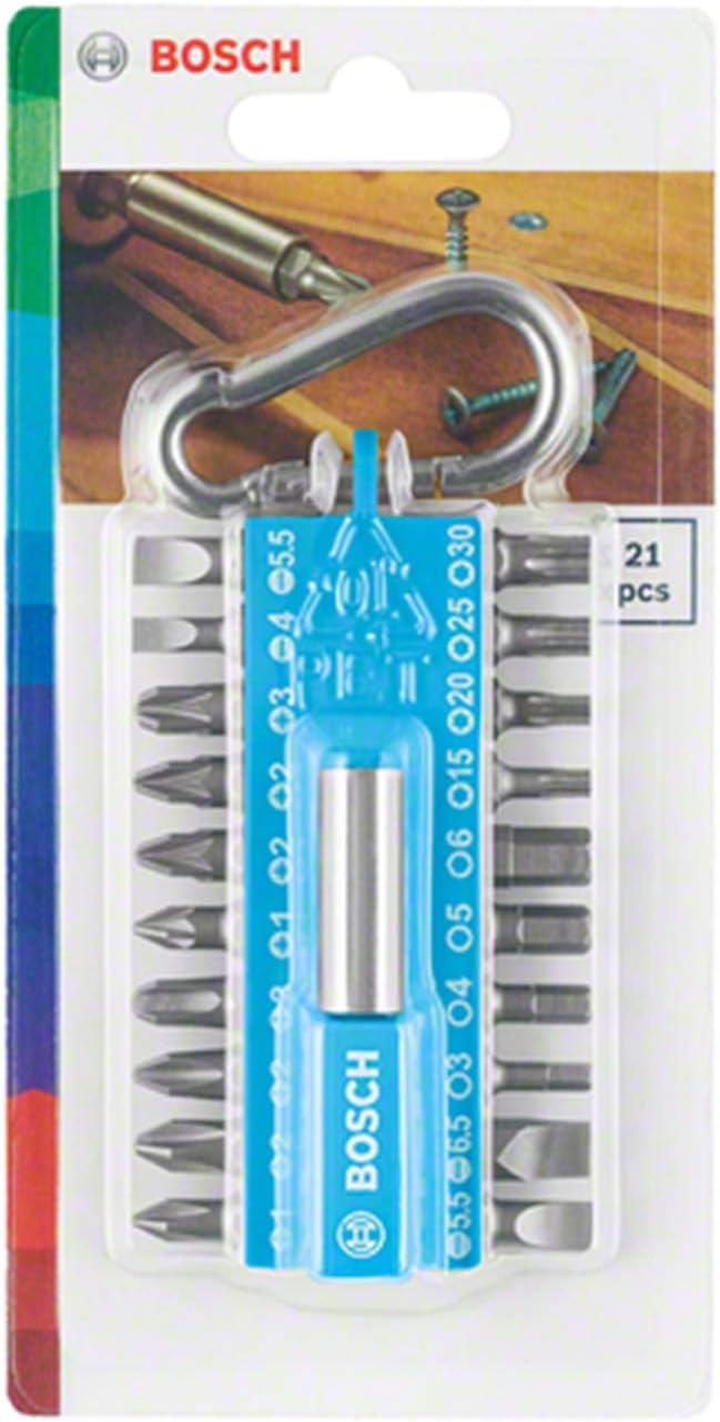 Assortiment Embouts Vissage BOSCH 21 Pièces - Porte-Embouts Magnétique - Compatible Toutes Marques