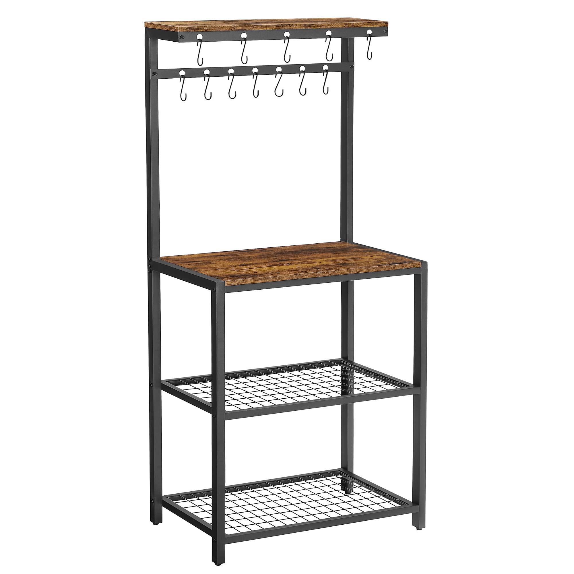 Estantería De Cocina SogesPower - 3 Niveles, Con Ganchos, Soporte Para Microondas