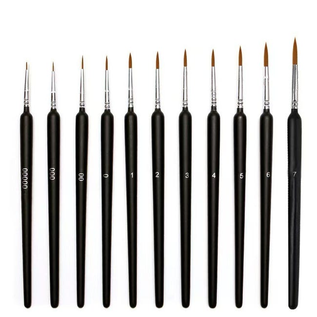 Pennelli professionali per pittura acrilica, olio, acquerello e nail art - Set da 11 pezzi | Leroy Merlin Pennelli professionali per pittura acrilica, olio, acquerello e nail art - Set da 11 pezzi | Leroy Merlin