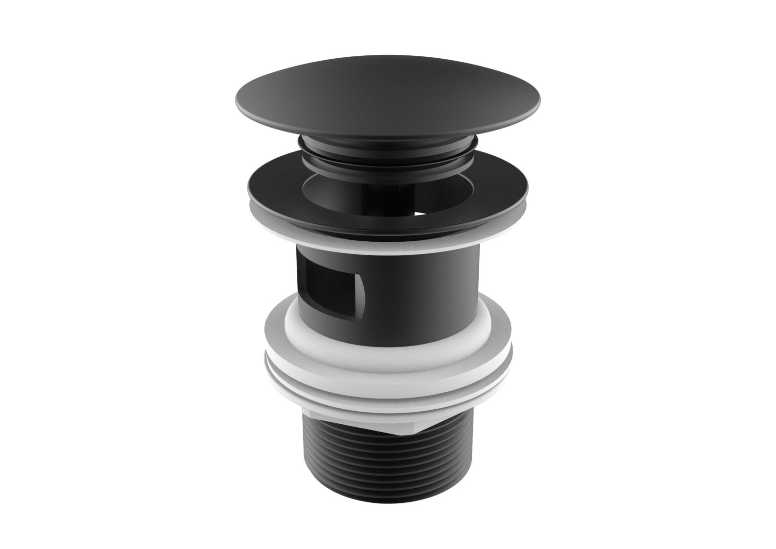 Ventil lavoar Roca A5054015NB, 105 mm, 45 mm, 65 diametru, 1 1/4 diametru montaj, universal, in bideu, in lavoar, Negru