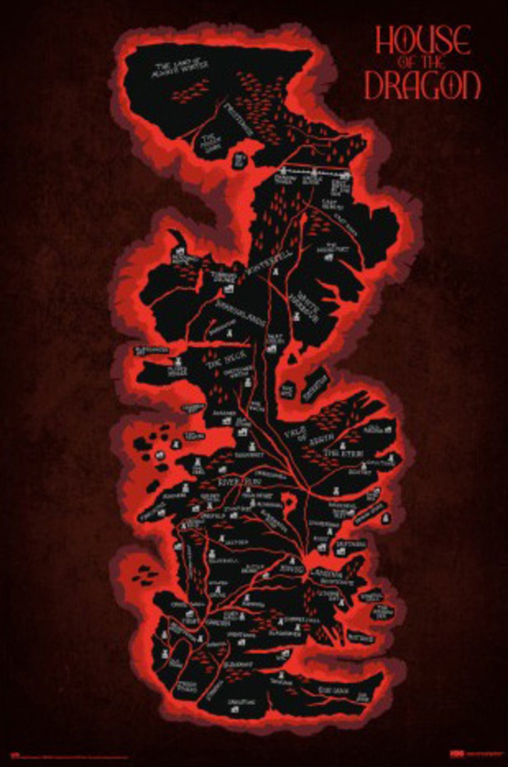Poster House of the Dragon - Map Westeros 61x91.5cm | Leroy Merlin