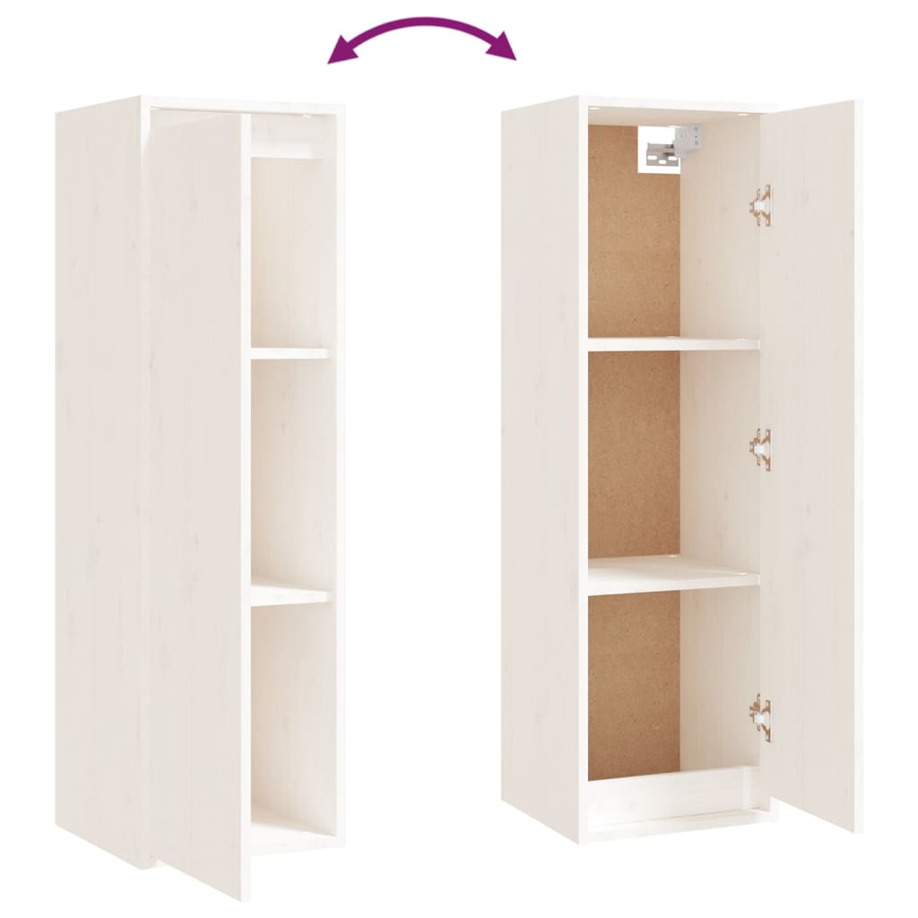 Maison Exclusive - Armario de pared 2 uds madera maciza pino blanco 30x30x100 cm - 7