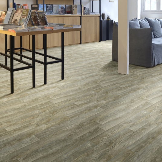 Sol PVC Textile - Aspect parquet chêne foncé - Rouleau de 3m x 5m - 3