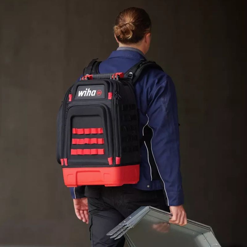 Wiha Mochila de Ferramentas para Eletricistas - Conjunto de 28 Peças - 605124 - 385 x 260 x 530 mm 28-piece - 2