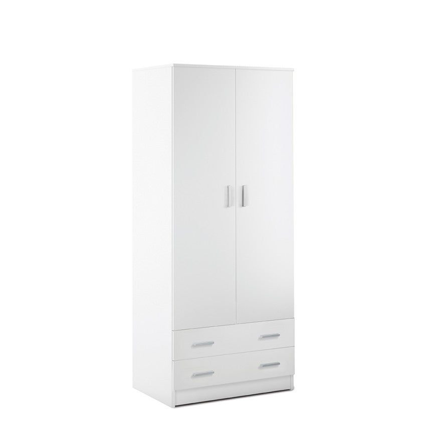 Armoire de chambre à coucher moderne 2 portes 2 tiroirs Fanny - 3