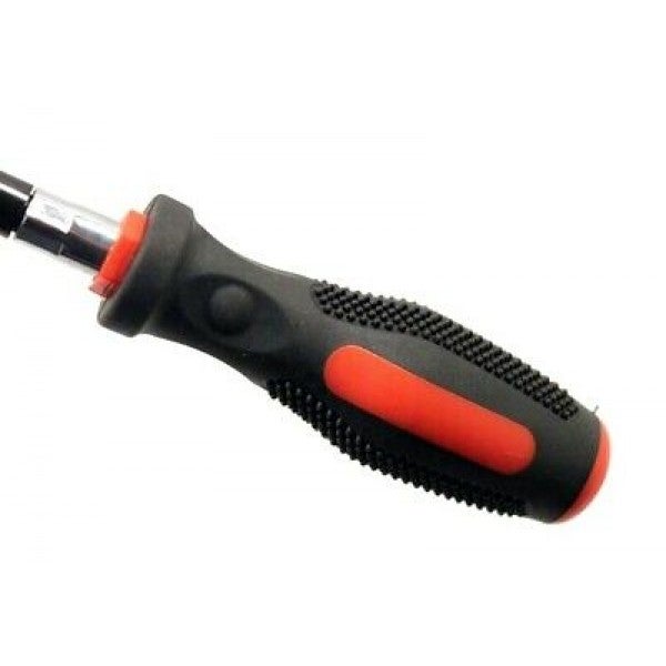 Manico Flessibile Per Chiavi A Bussola 1/4 - Lunghezza 300 Mm | Impugnatura Soft-Grip Antiscivolo - Foto 12