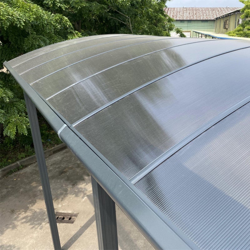 X-Metal Carport aluminium 18,3m² pour camping car anthracite polycarbonate 6mm - 4