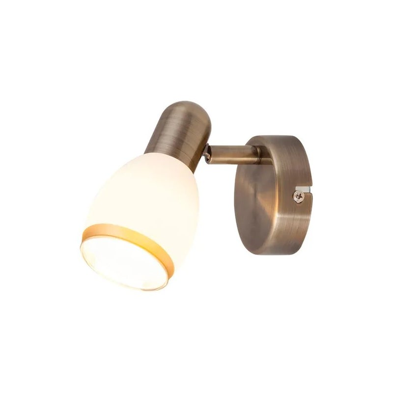 Kinkiet nowoczesny Elite brązowo-biały 1xE14x40W metal wym:13x8x16cm IP20 Rabalux