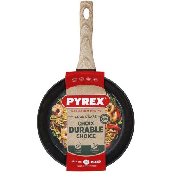 Poele - PYREX - Cook & Care - 24 cm - Anti-adhérent - Induction - Sans ...
