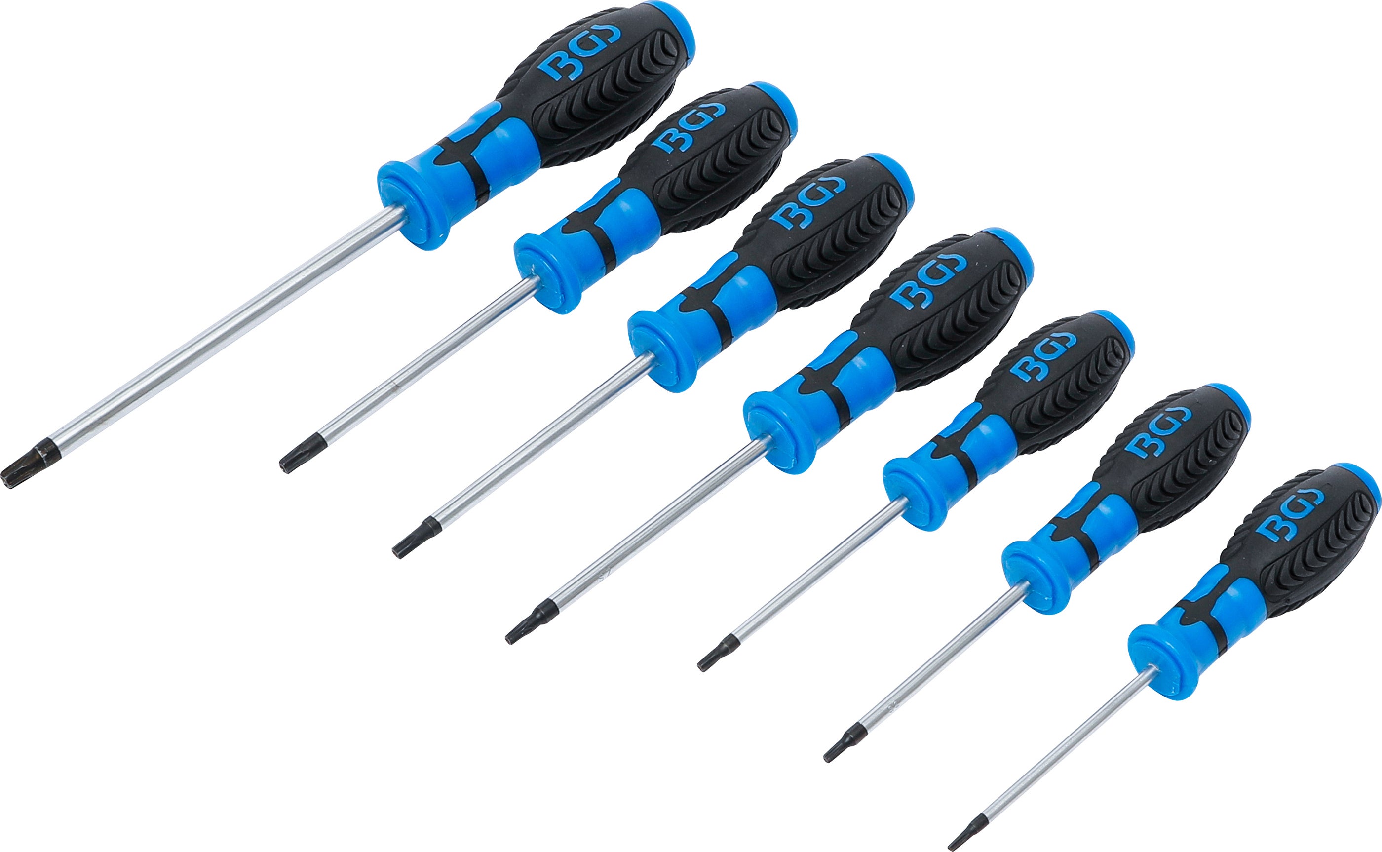 Zestaw wkrętaków BGS T-profil (do Torx) z otworem T10 - T40 7 szt. - 7841