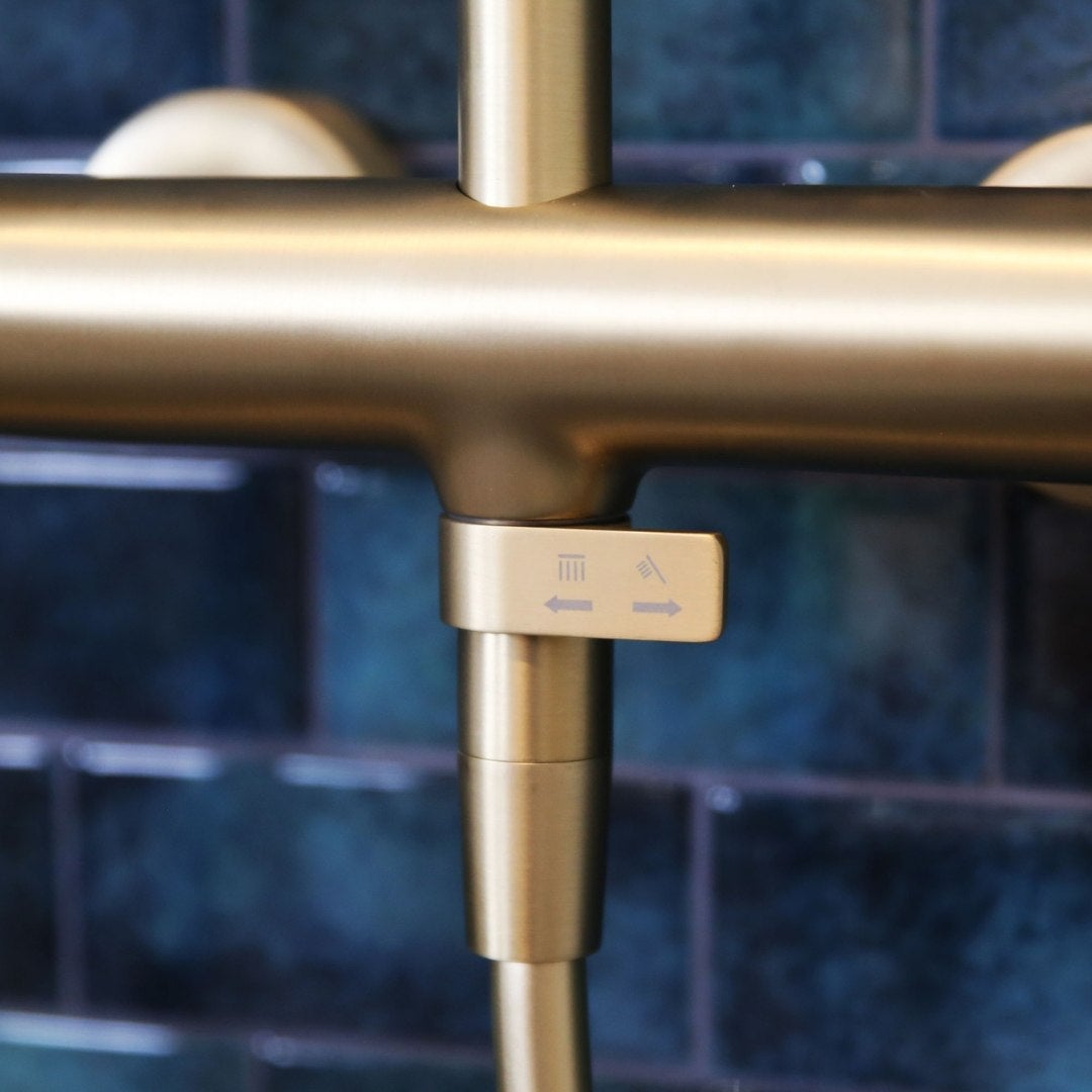 Lollipop II colonne de douche mécanique or brossé 250 - 6