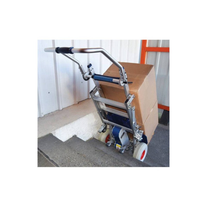 Diable monte-escaliers électrique avec frein STOCKMAN - Roues increvables - Charge 170kg - DMEG170 - 4