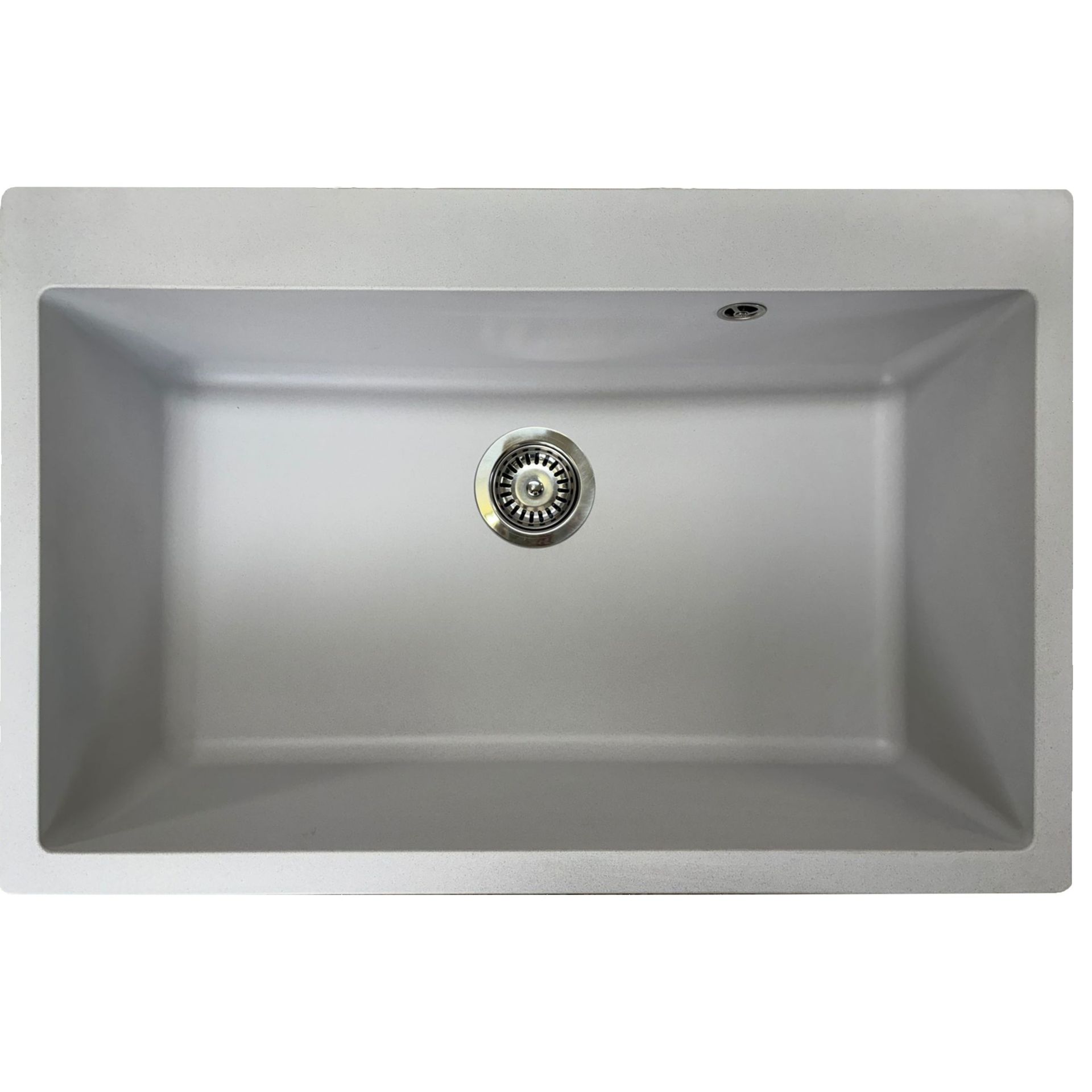 Fregadero de un seno gris sobre encimera- zentia 7650 - mueble 80 cm