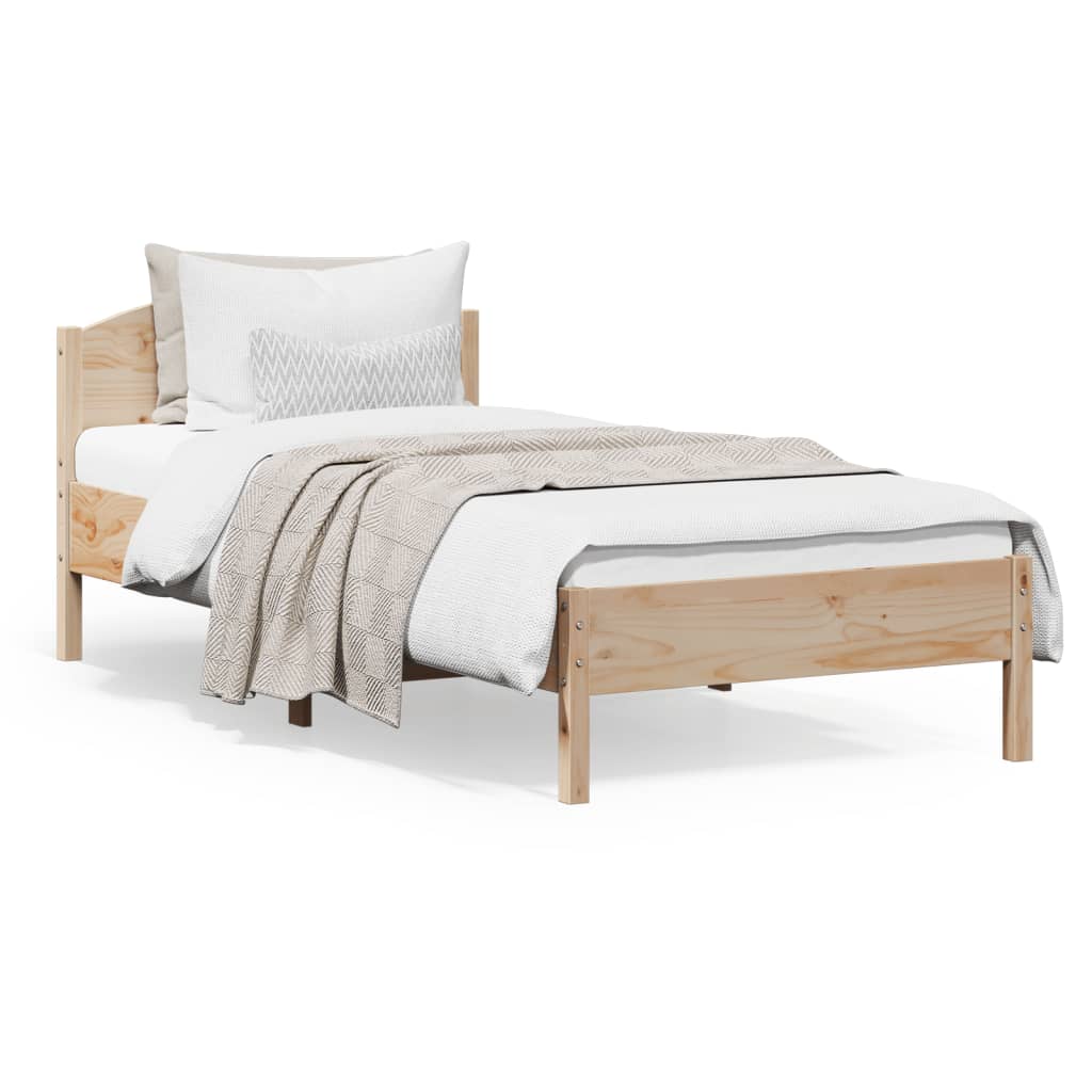 Łóżko Drewniane Rama Łóżka Sofa Brązowe Do Sypialni Pokoju 100x200 cm