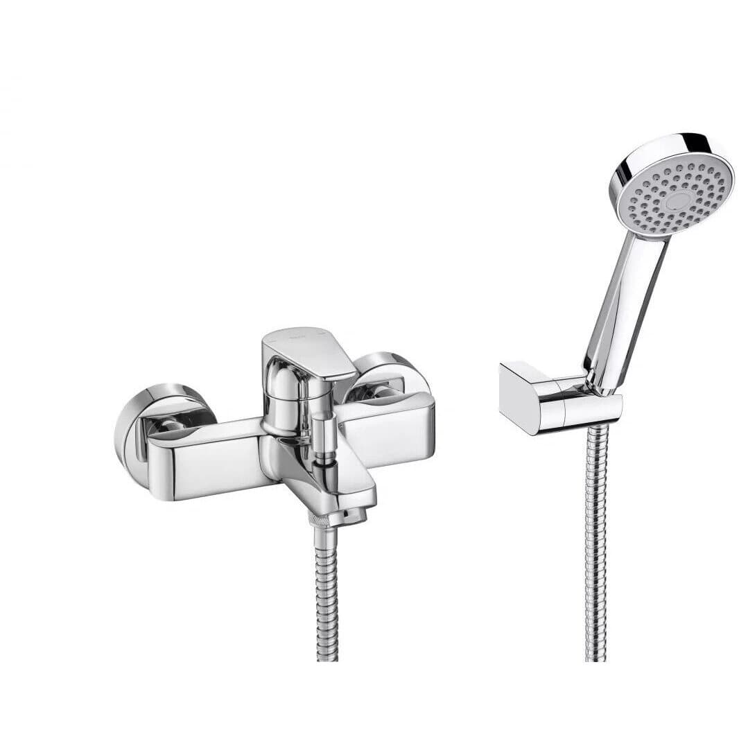 Baterie Cada Roca Atlas A5A0190C00 | Monocomanda, Diverter, Crom