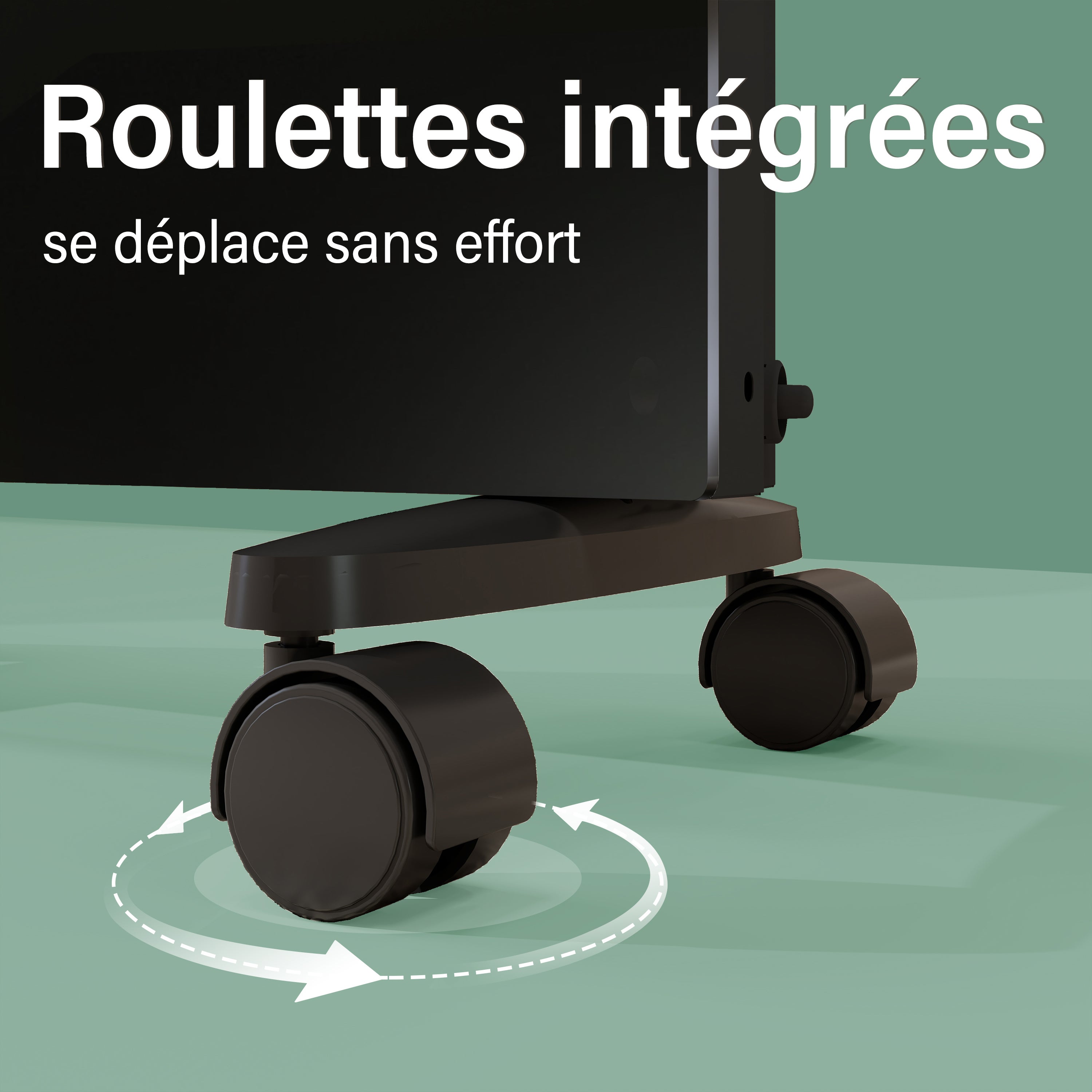 Radiateur électrique économique 1000W — 2 niveaux de puissance — Mode Éco — Détection fenêtre — Mobile sur roulettes — Noir glacé - 3