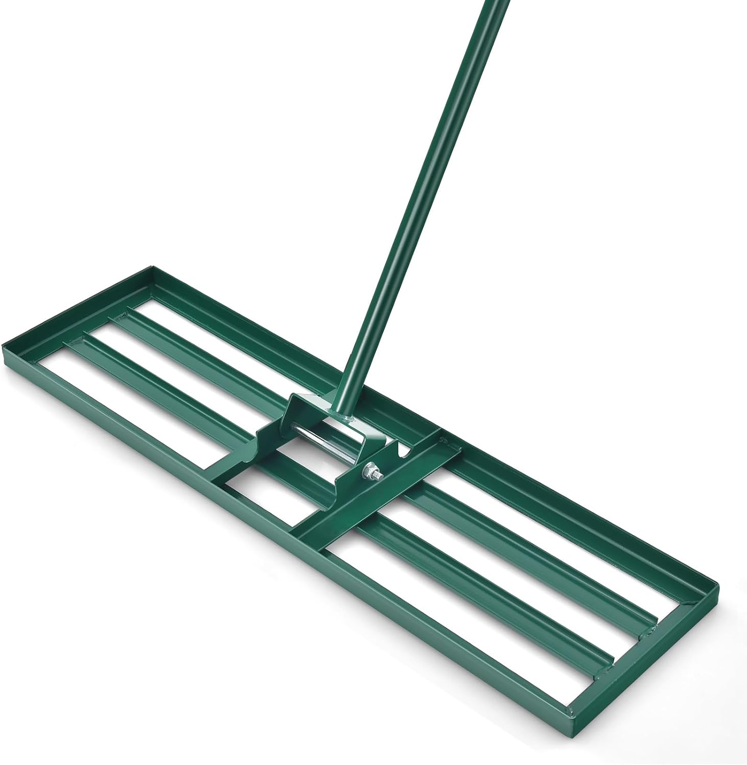 Grabie do Wyrównywania Trawnika 106 x 25 cm z Trzonkiem 170 cm – Grabie Metalowe/Uchwyt z Antypoślizgowego PVC do Ogrodu/Podwórka