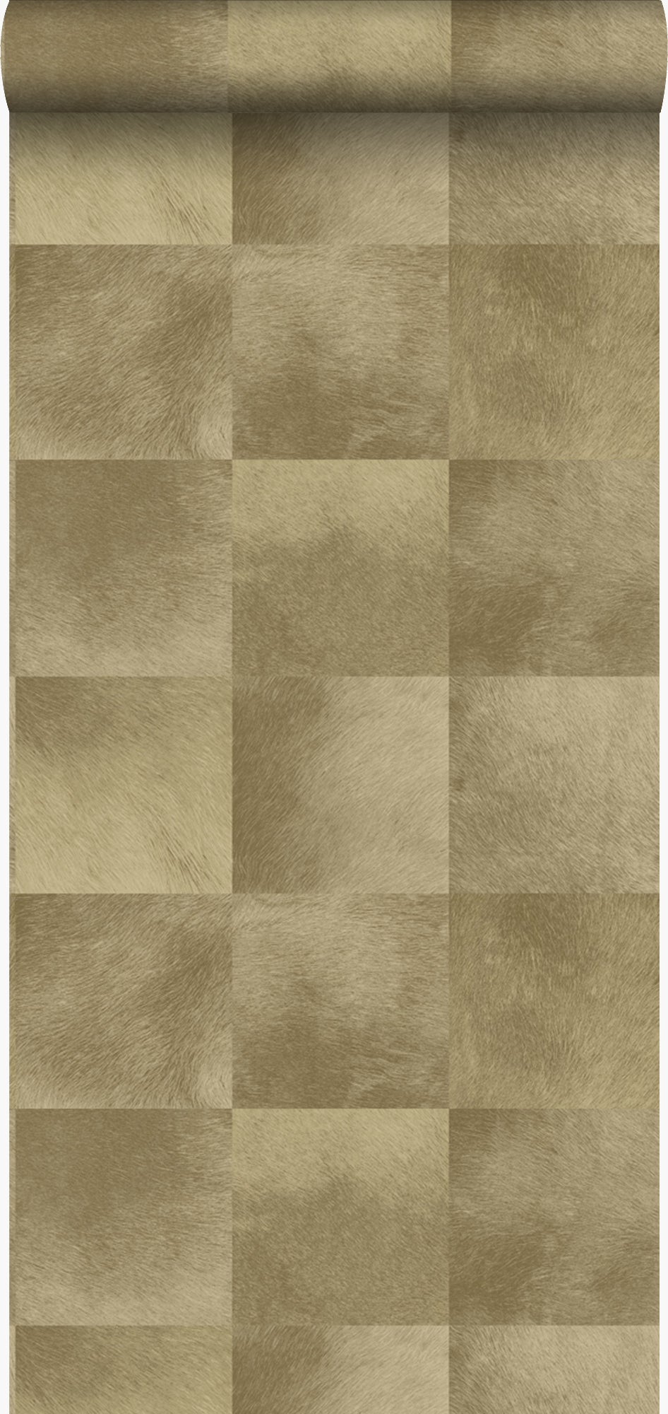 Papel pintado diseño de piel de animal marrón - 53 cm x 10.05 m - origin wallcoverings