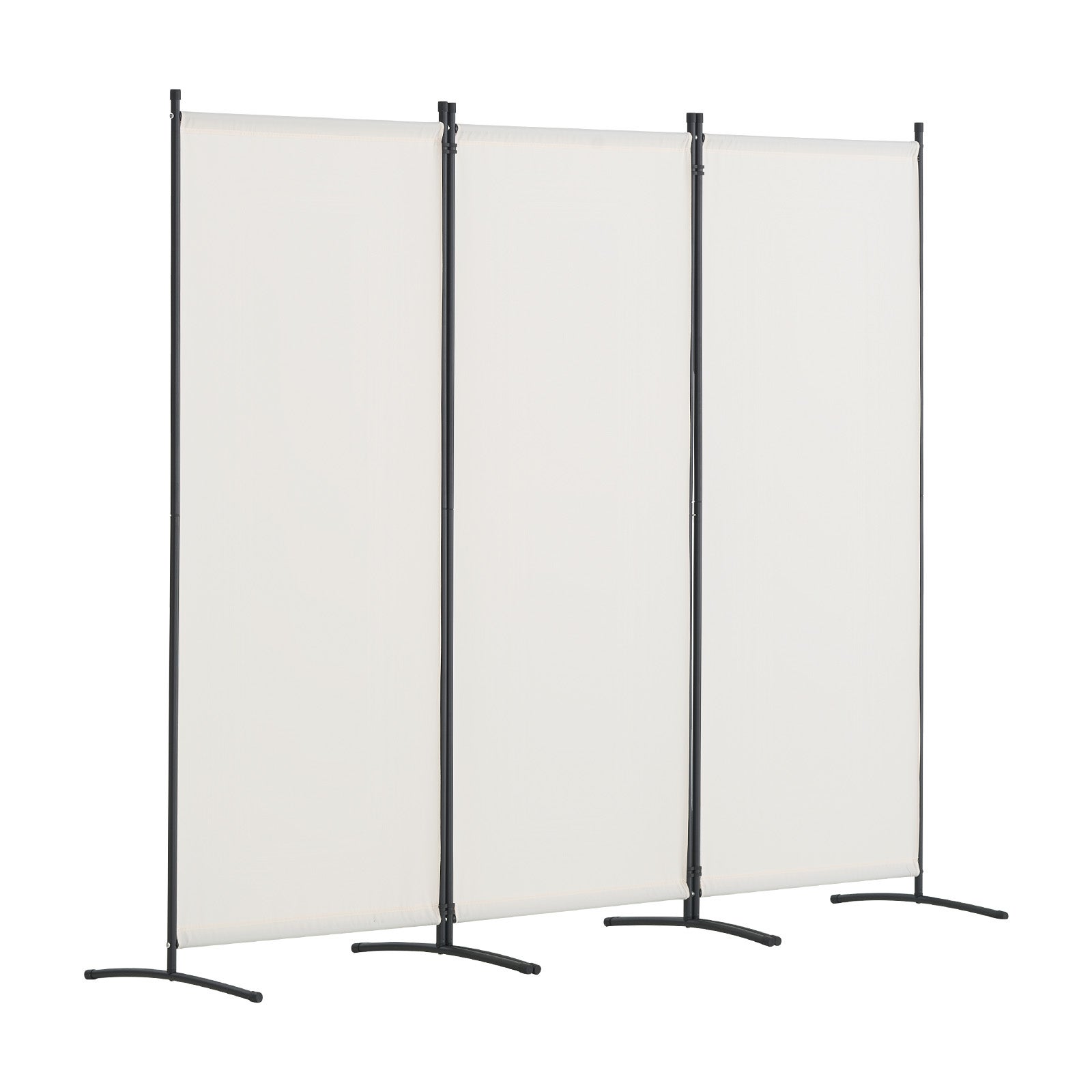 Cloison de séparation VEVOR, tissu, 228×52×184 cm, 3 panneaux pliable, autoportant, écran intimité intérieur, blanc - 9