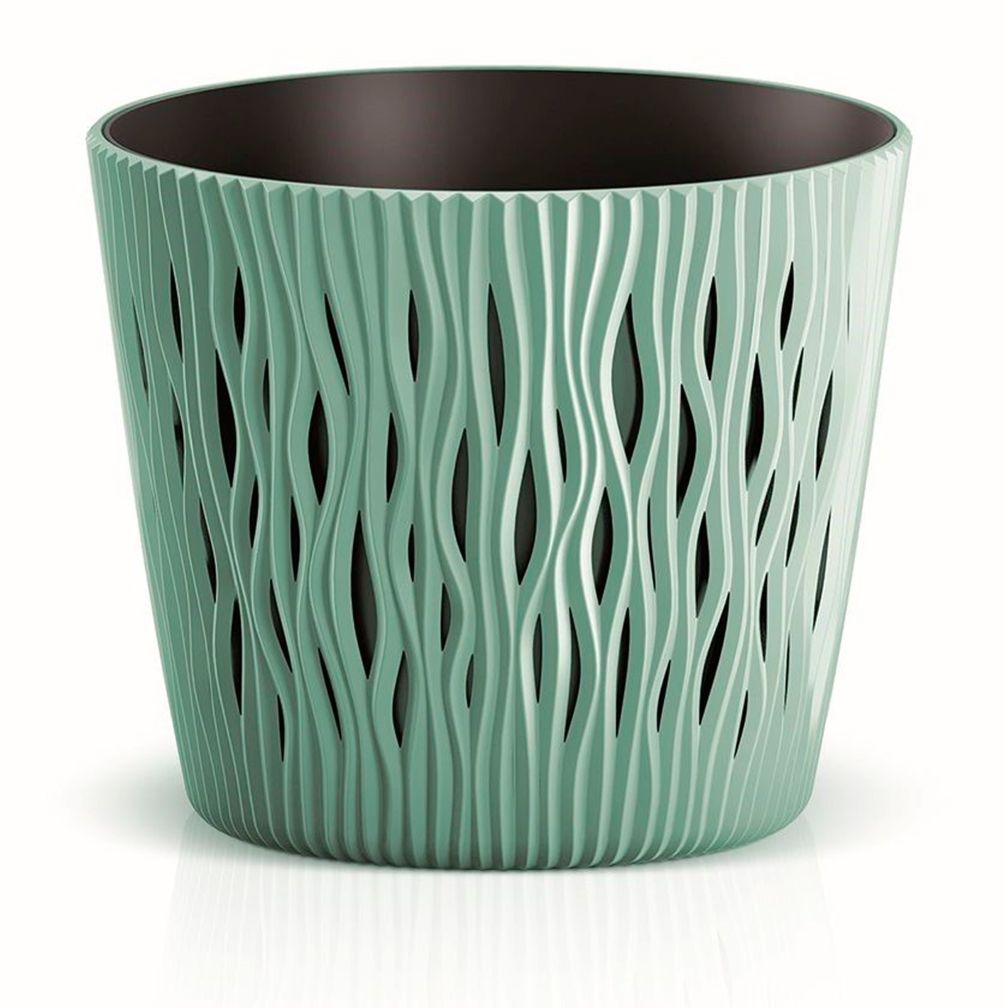 Flowerpot Di Plastica Rotondo Rotondo Sabbioso In Senape 15,8  Lungo  X 13 8 Alto Cm 86336143