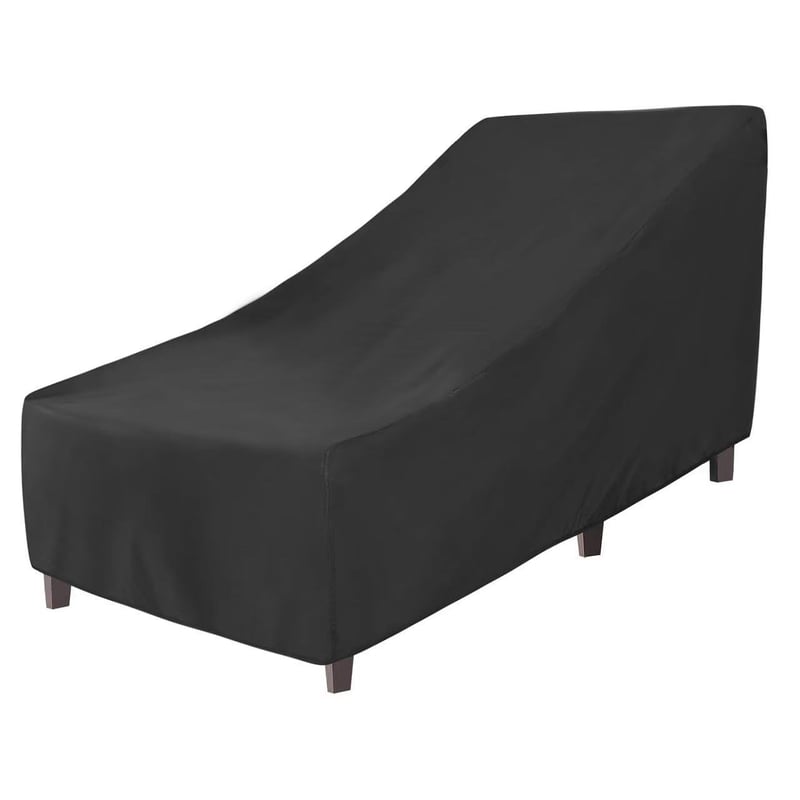 Pokrowiec na leżak ogrodowy (1 sztuka), wodoodporny i wiatroszczelny, tkanina Oxford 210D, czarny (210 x 75 x 80/40 cm)