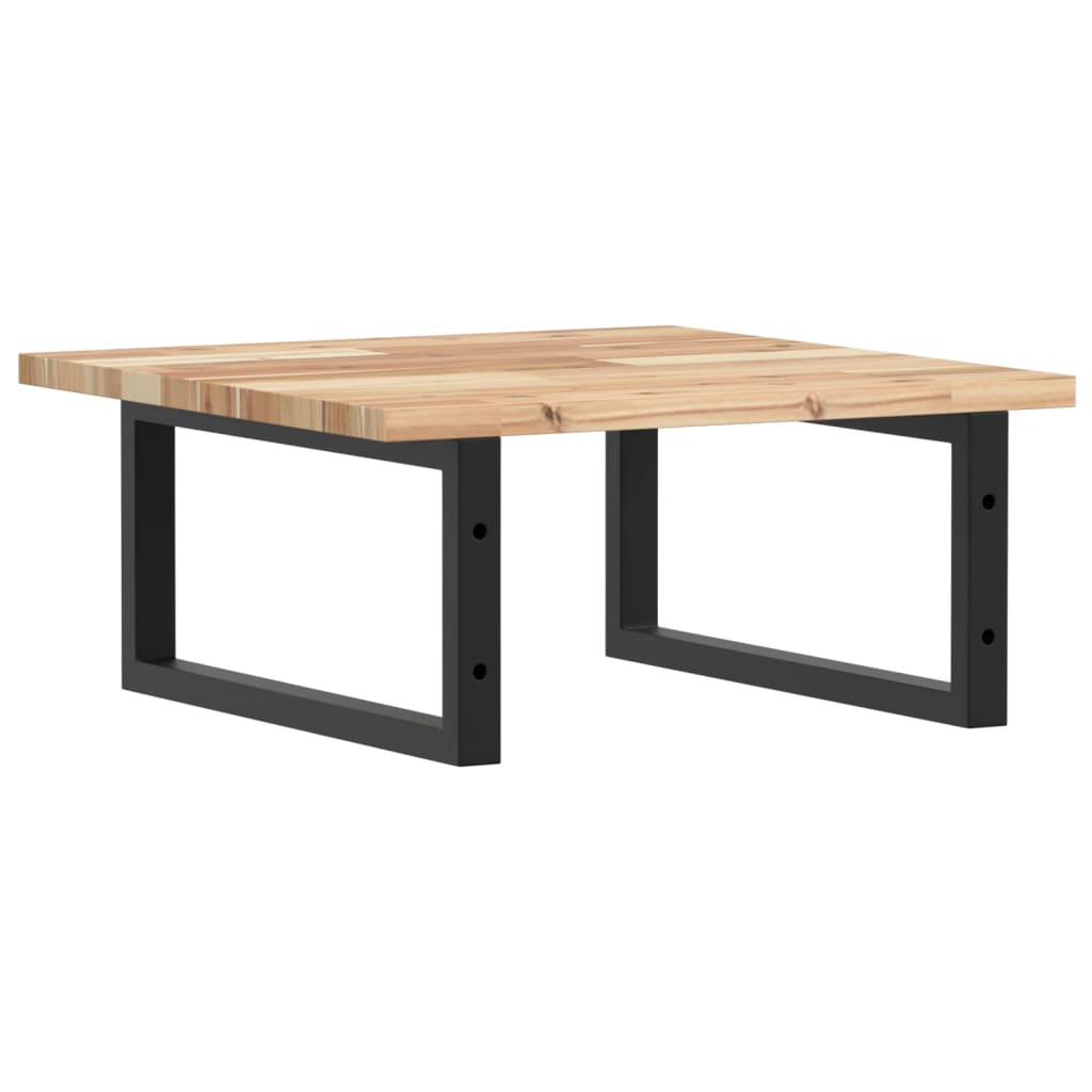 Maison Exclusive - Ripiano a Parete per Lavabo in Acciaio e Massello di Acacia - 6