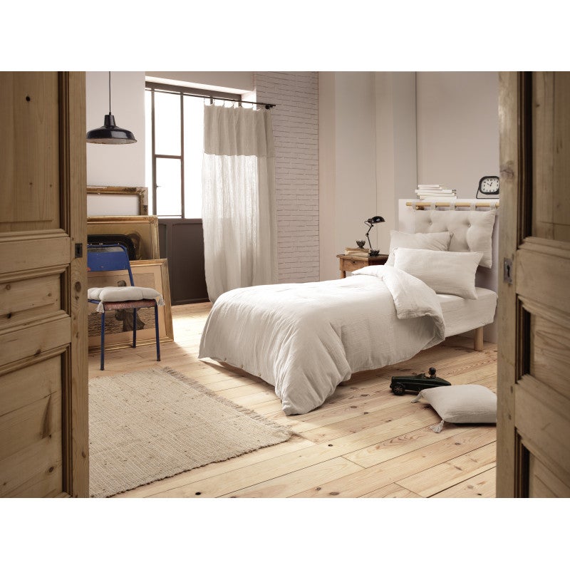 Lot 2 taies d'oreillers 50x70 cm double gaze de coton écru - PEPA 2 - 5