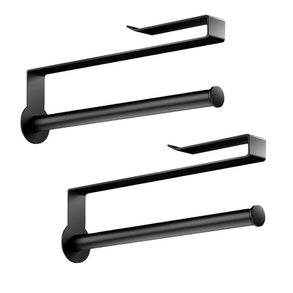 Uchwyt na ręczniki papierowe kuchenny, montowany na ścianie, 2 sztuki, montaż bezśrubowy, odpowiedni do półek o grubości 1,5 do 2 cm.